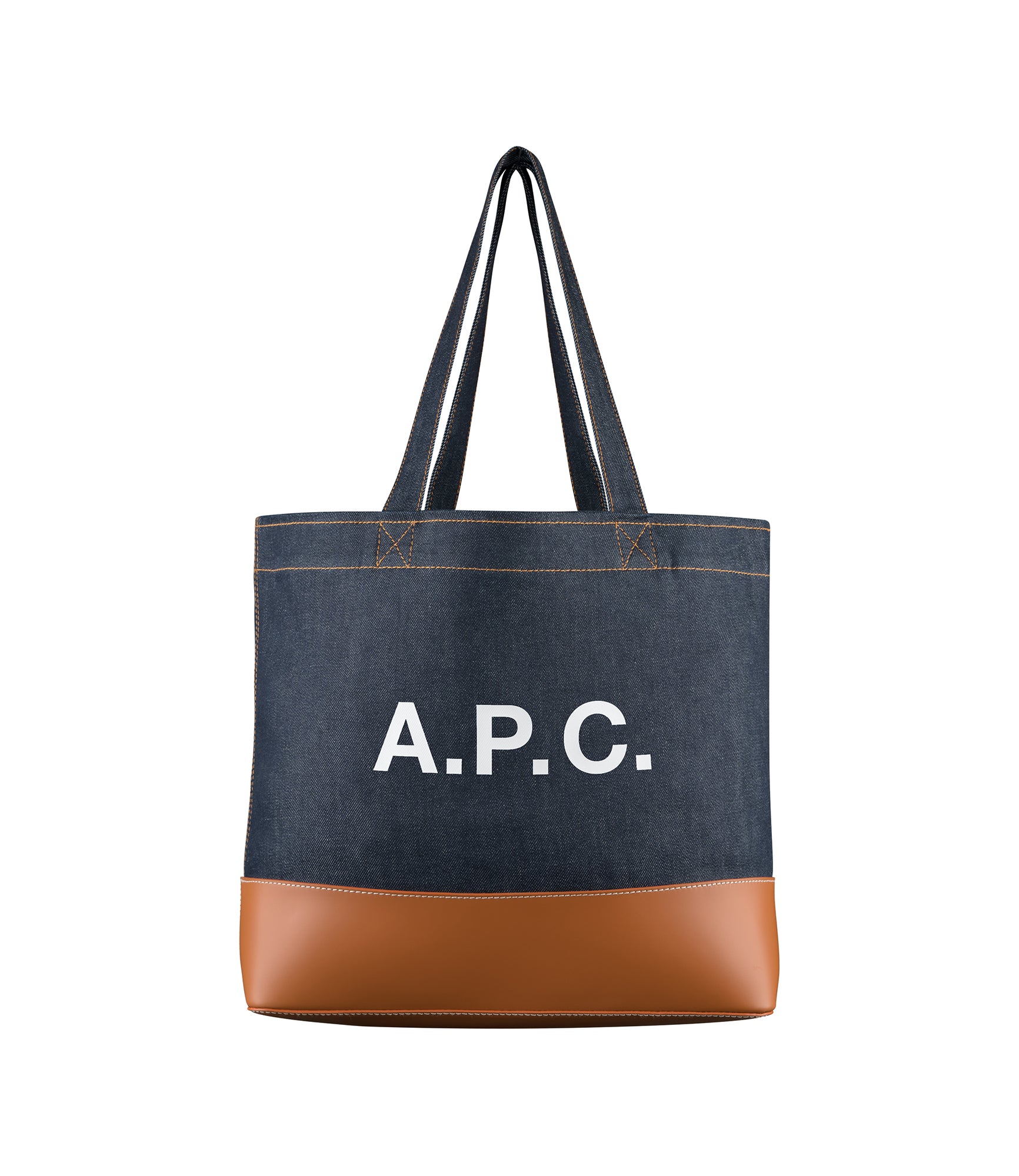 Axel E/W tote bag | Denim and smooth leather | A.P.C. Accessories