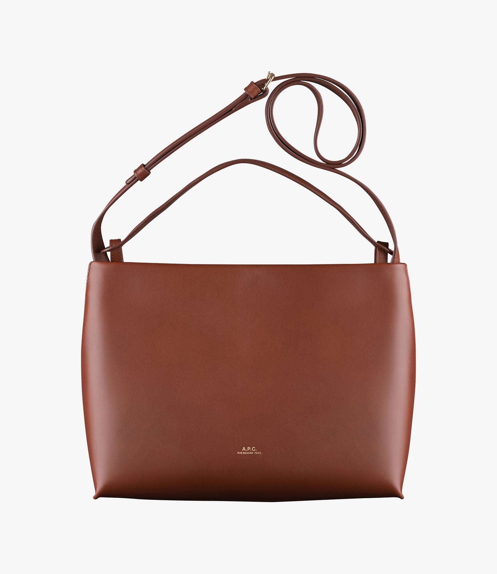 A.P.C. Rue popular Madame Paris tan leather crossbody purse