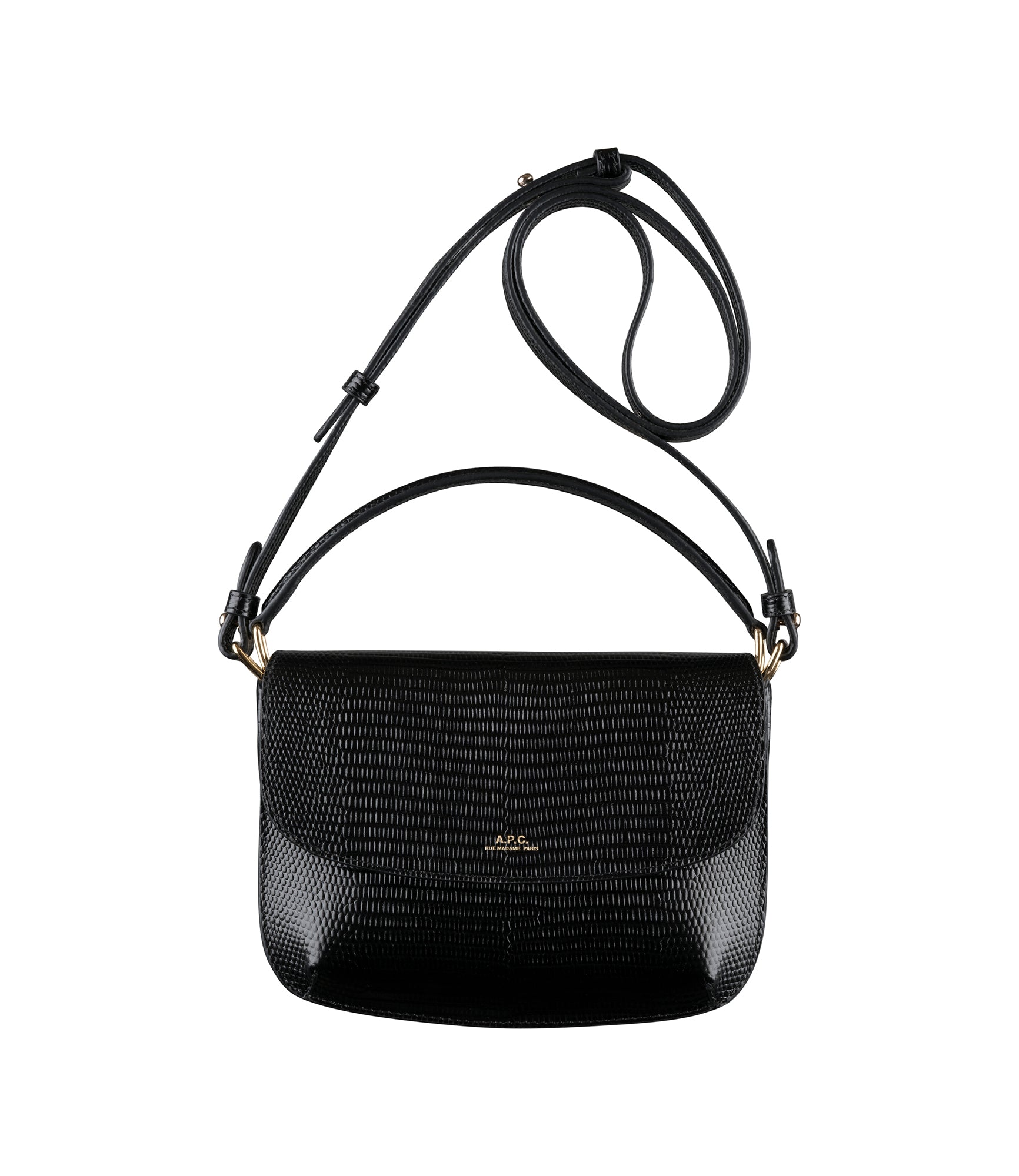 Sarah Shoulder Mini bag | Leather embossed with a lizard motif 