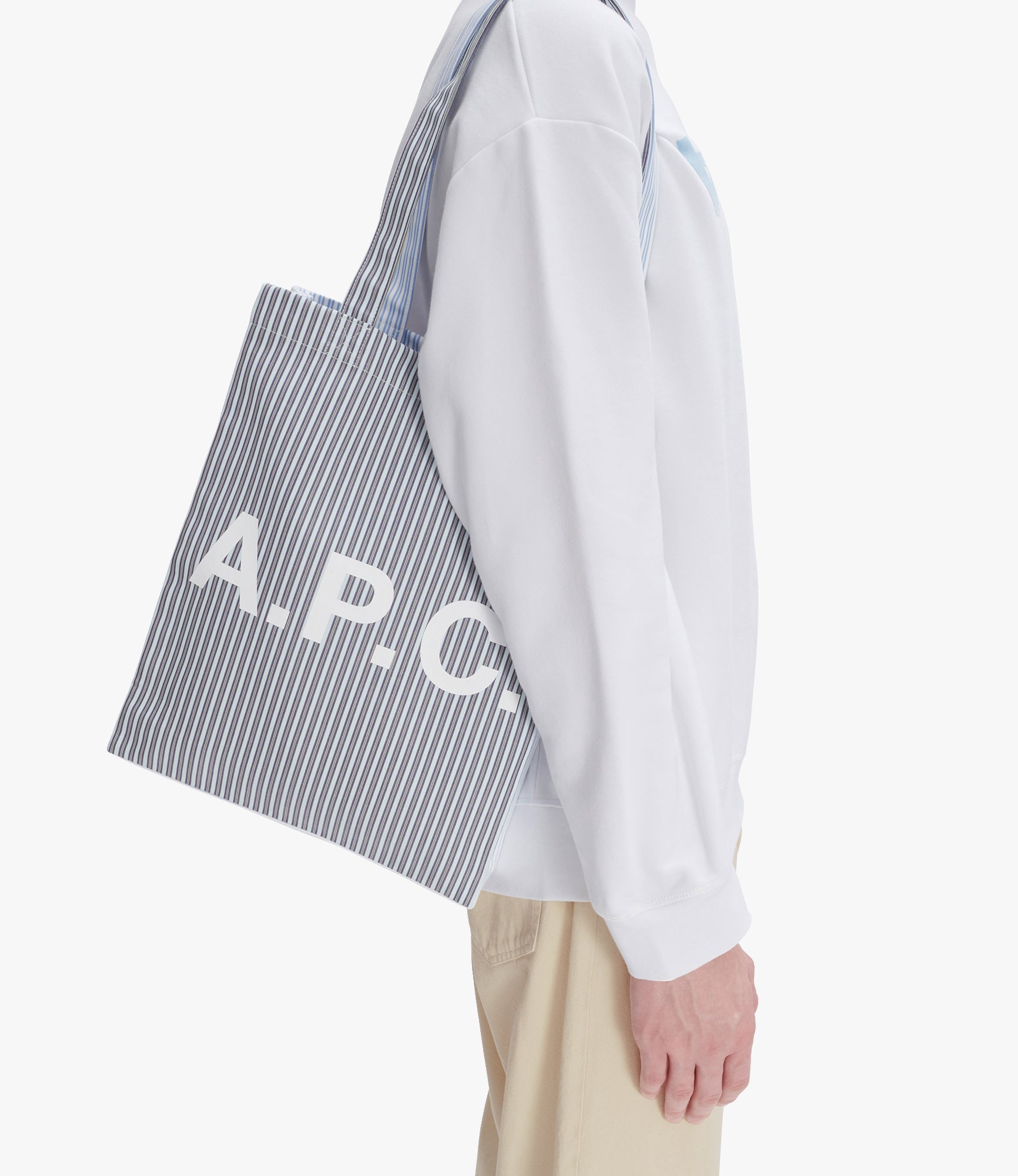 Lou tote bag | Organic striped fabric | A.P.C. Accessories