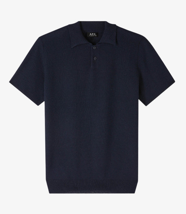 Dark navy blue top polo shirt