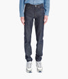 A.P.C. Men Tapered Jeans - Man wearing tapered jeans to show fit.