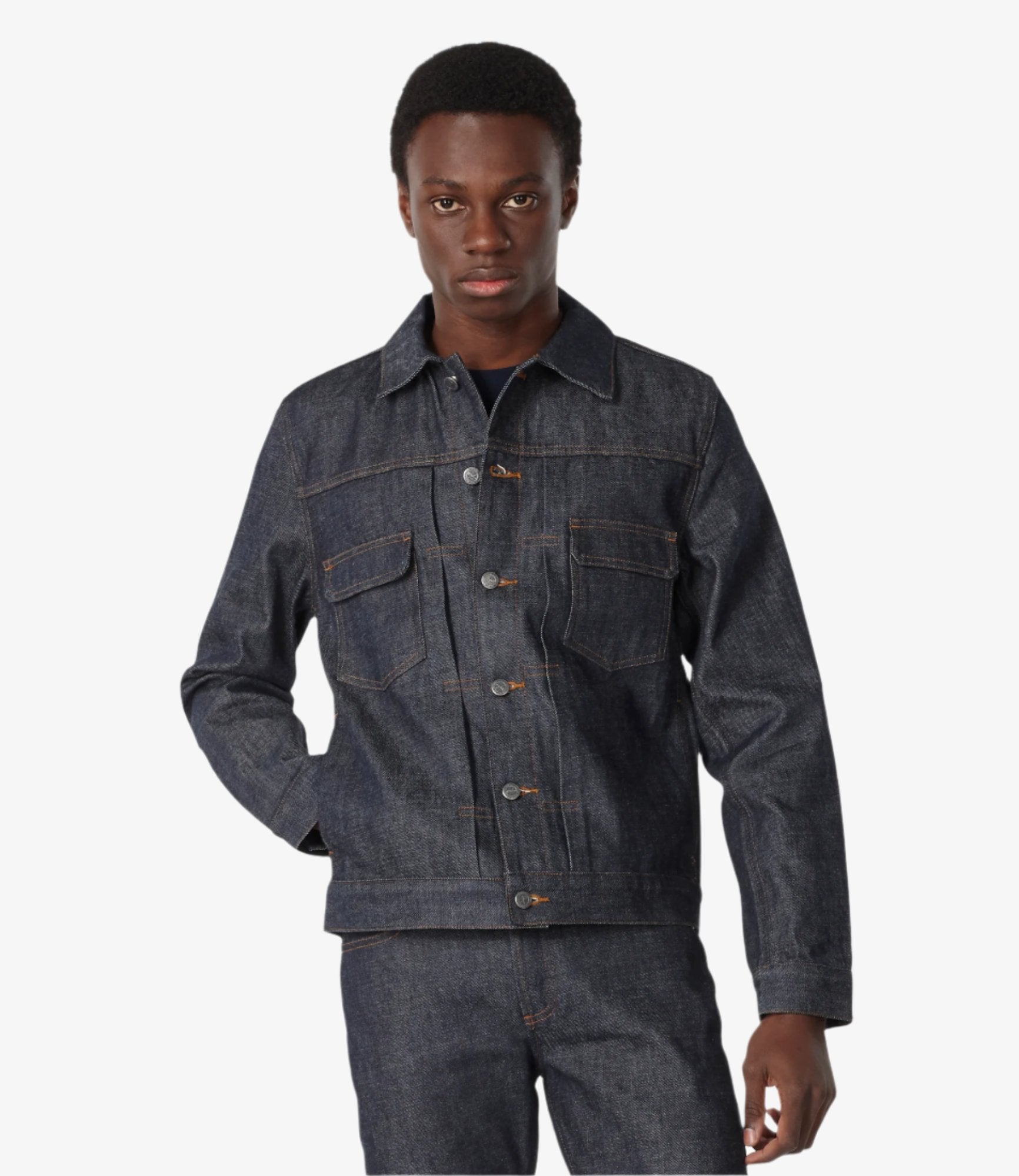 Apc raw best sale denim jacket