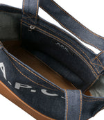 Axelle tote bag | Japanese Denim and smooth leather | A.P.C. 